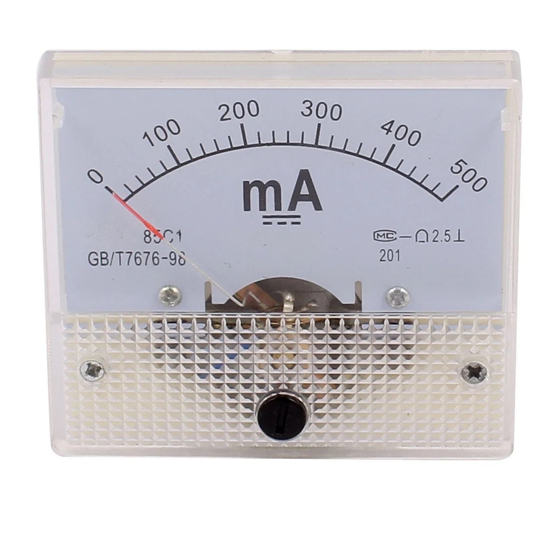 Pointer Needle DC 0-500mA Rectangle Panel Current Analog Gauge Tester Ammeter