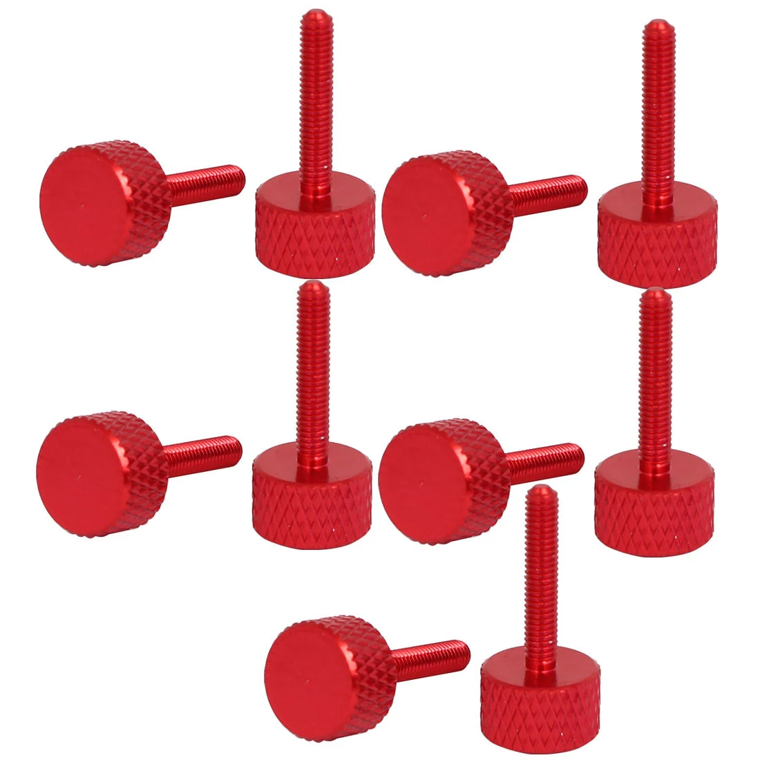 Computer PC Graphics Card Knurled Head Thumb Screws Wine Red M3x16mm 10pc
