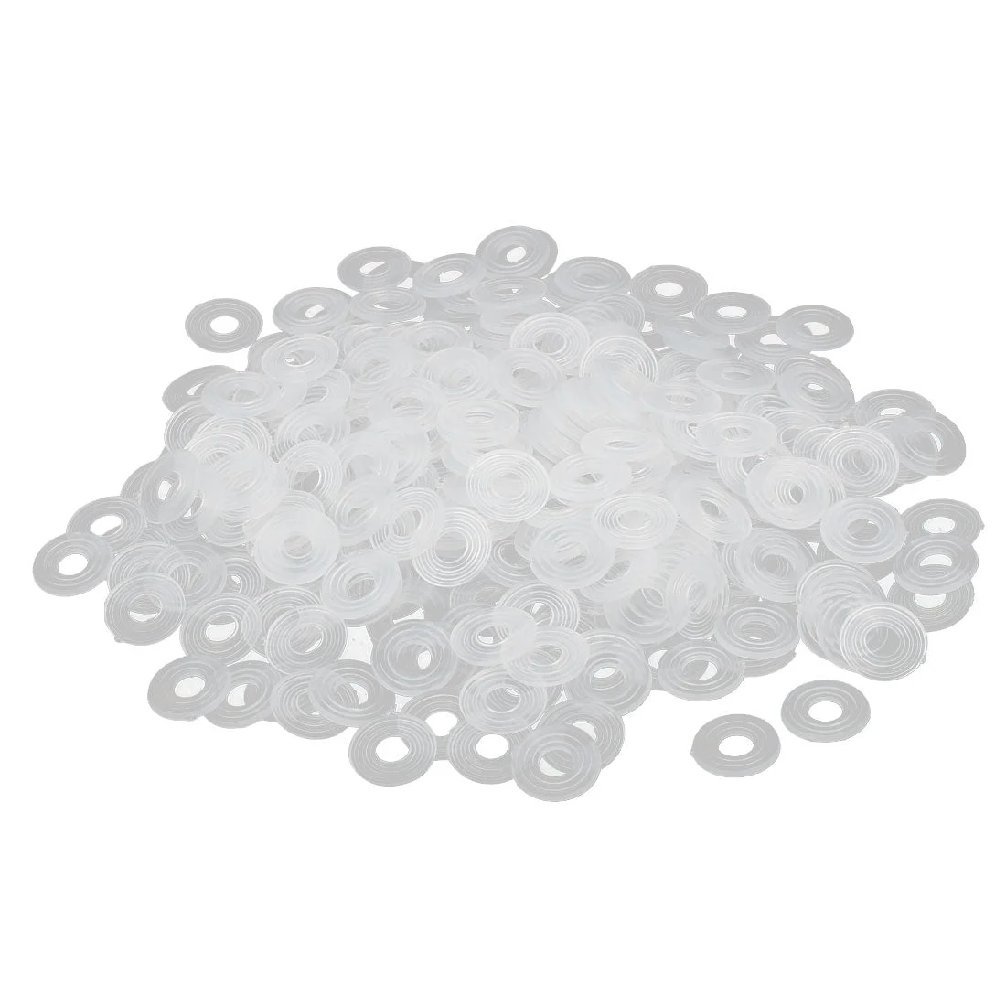 M4 PE Plastic Flat Washers Spacers Gaskets Fastener Clear 300PCS