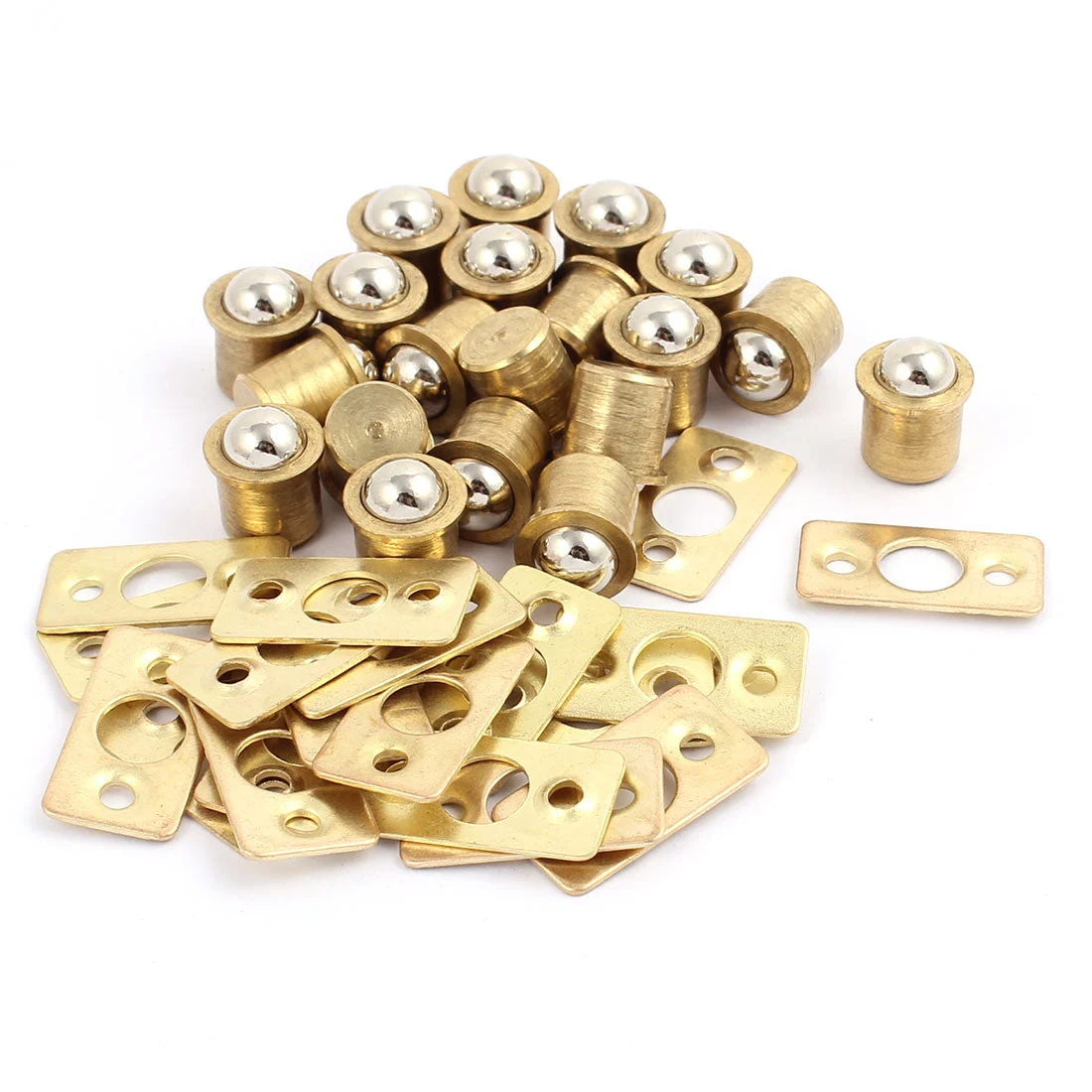 Door Cabinet Closet 9.5mm Dia Copper Ball Catch Latch Catcher 20 Sets