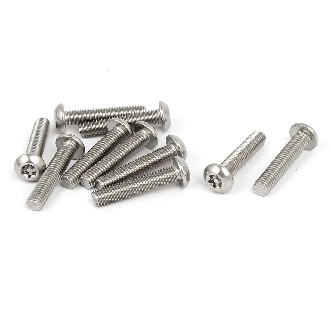 M5x25mm 304 Stainless Steel Button Head Torx Security Tamper Proof Screws 10pcs