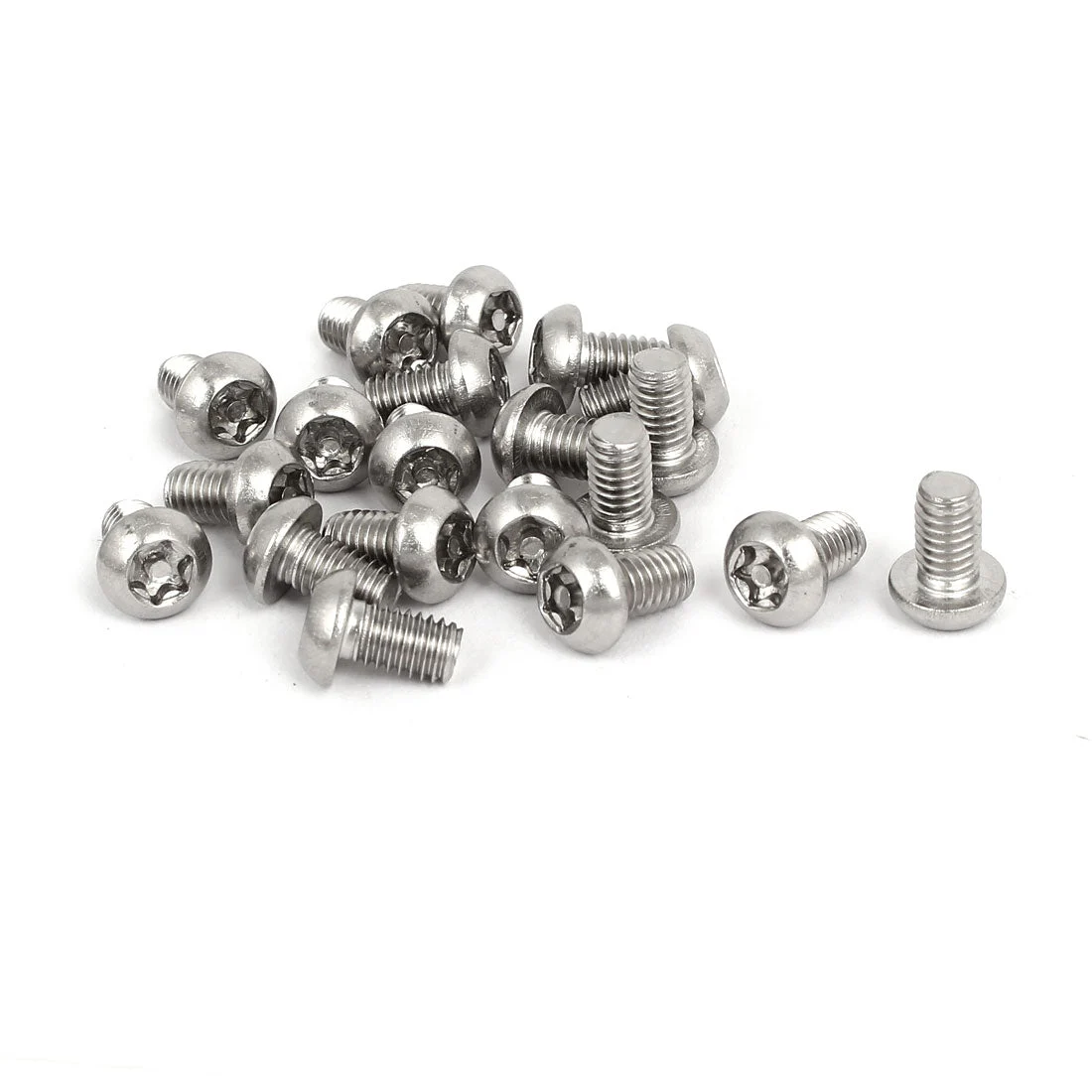 M6x10mm 304 Stainless Steel Button Head Torx Security Tamper Proof Screws 20pcs