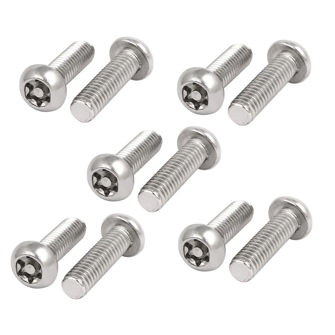M6x20mm 304 Stainless Steel Button Head Torx Six-Lobe Security Tamper Proof Screws 10pcs