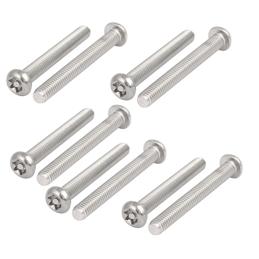M6x50mm 304 Stainless Steel Button Head Torx Security Tamper Proof Screws 10pcs