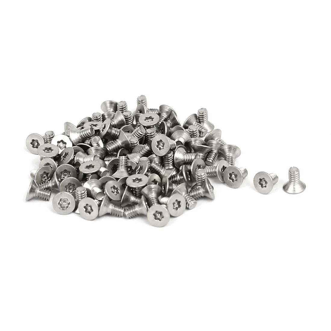 Uxcell Flat Head Torx Screws M2*4mm 304SUS 100pcs