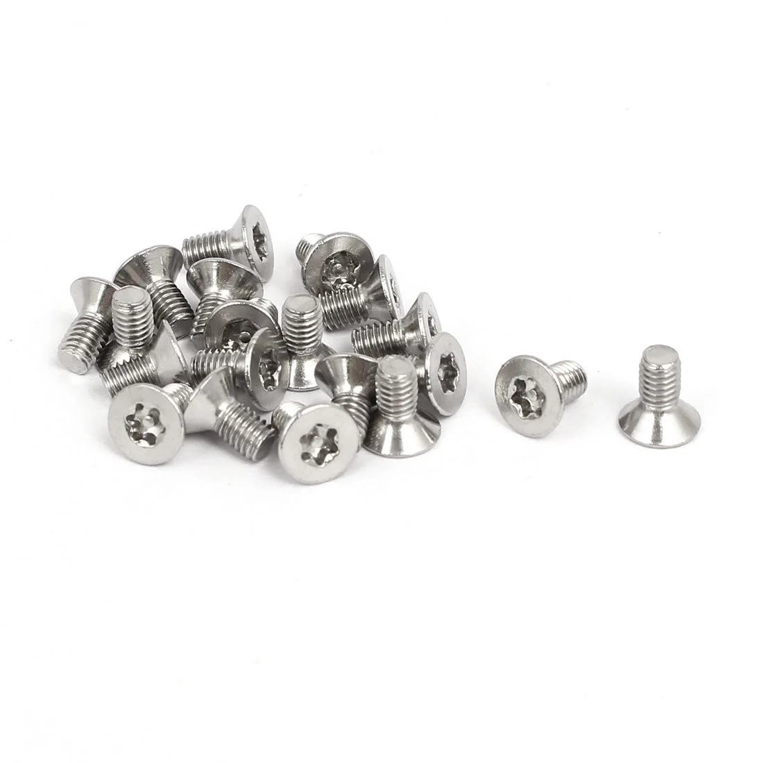 Uxcell Flat Head Torx Screws M3*6mm 304SUS 20pcs