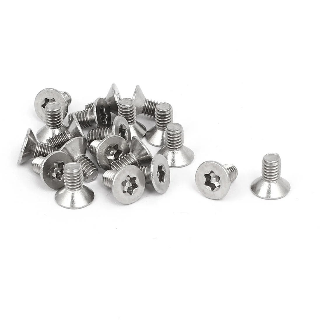 Uxcell Flat Head Torx Screws M4*8mm 304SUS 20pcs