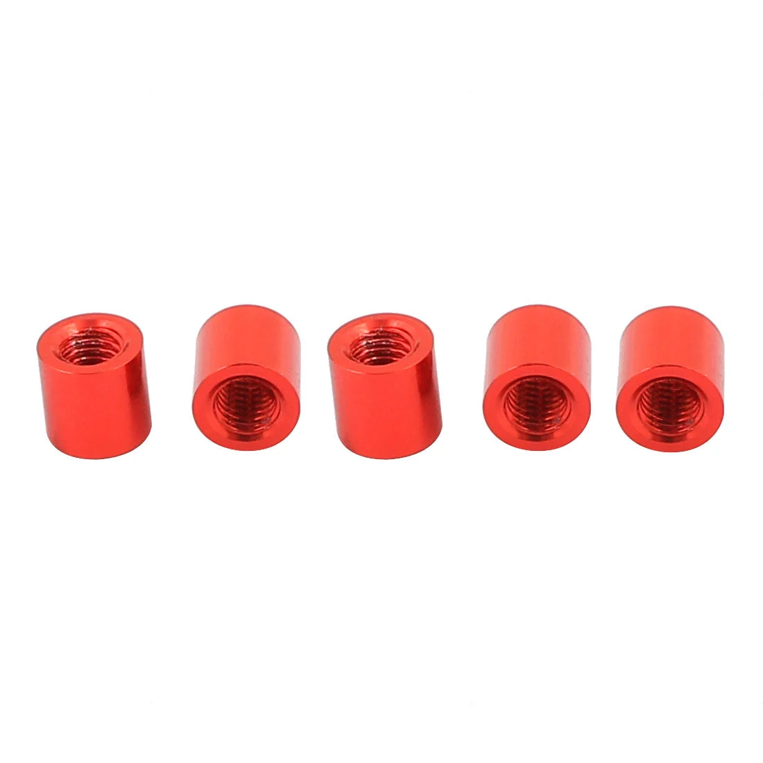5 Pcs M3 x 5mm Round Aluminum Column Alloy Standoff Spacer Stud Fastener for Quadcopter Red