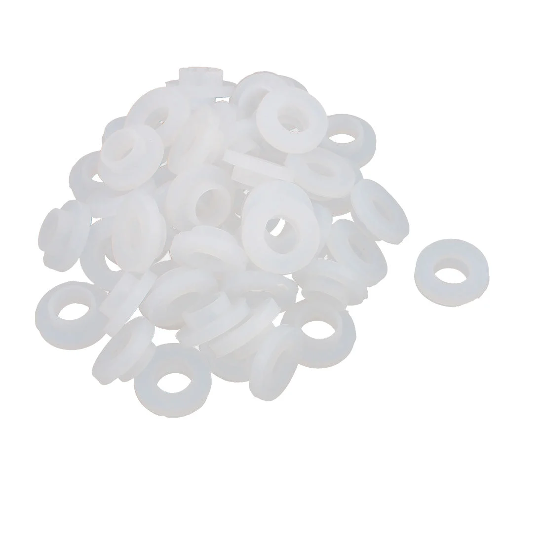 50pcs 19mm 12mm OD 7mm High Silicone O Ring Seal Gaskets White for Heater