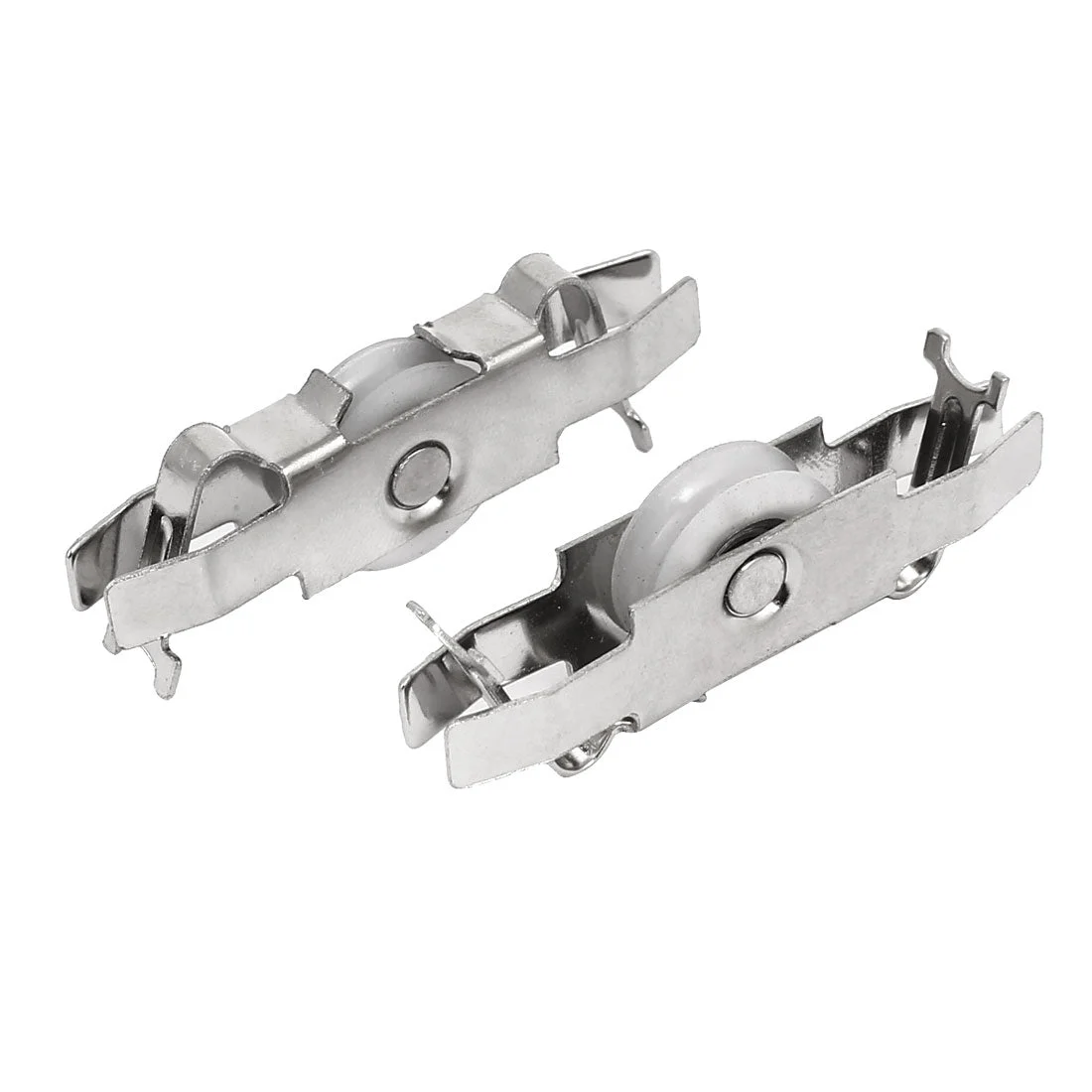 Showcase Door Sliding Rollers Clamp Wheels Pulleys 2pcs for 8mm Thickness Glass