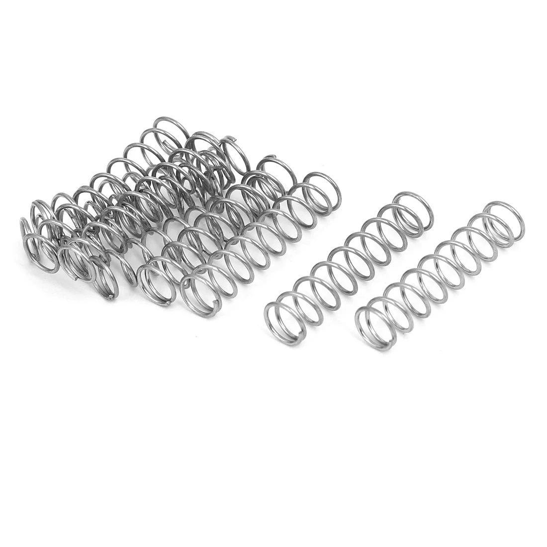 0.7mmx7mmx30mm 304 Stainless Steel Compression Springs 10pcs
