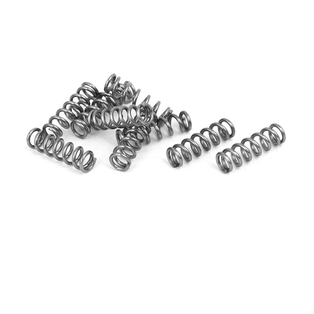 1mmx6mmx20mm 304 Stainless Steel Compression Springs Silver Tone 10pcs