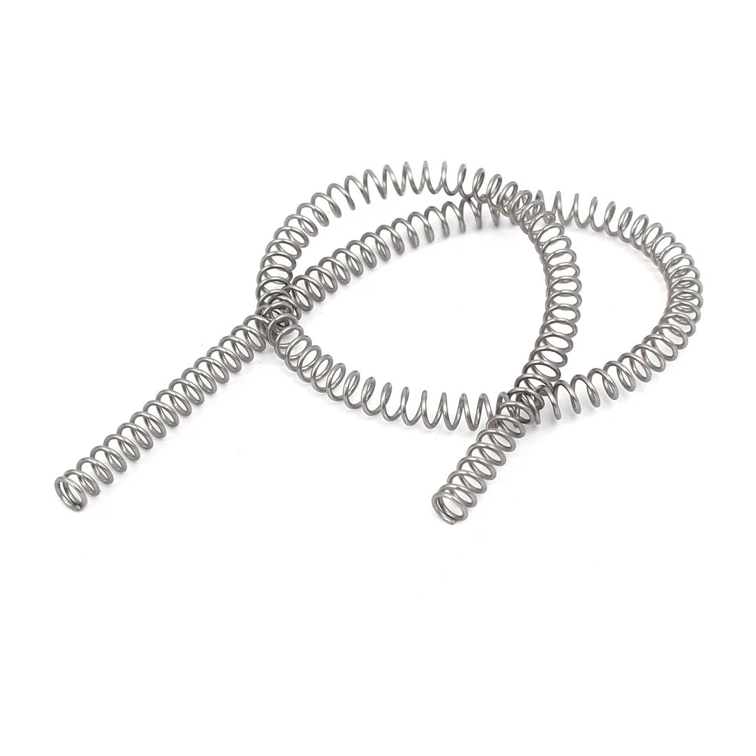 0.7mmx5mmx305mm 304 Stainless Steel Compression Spring Silver Tone