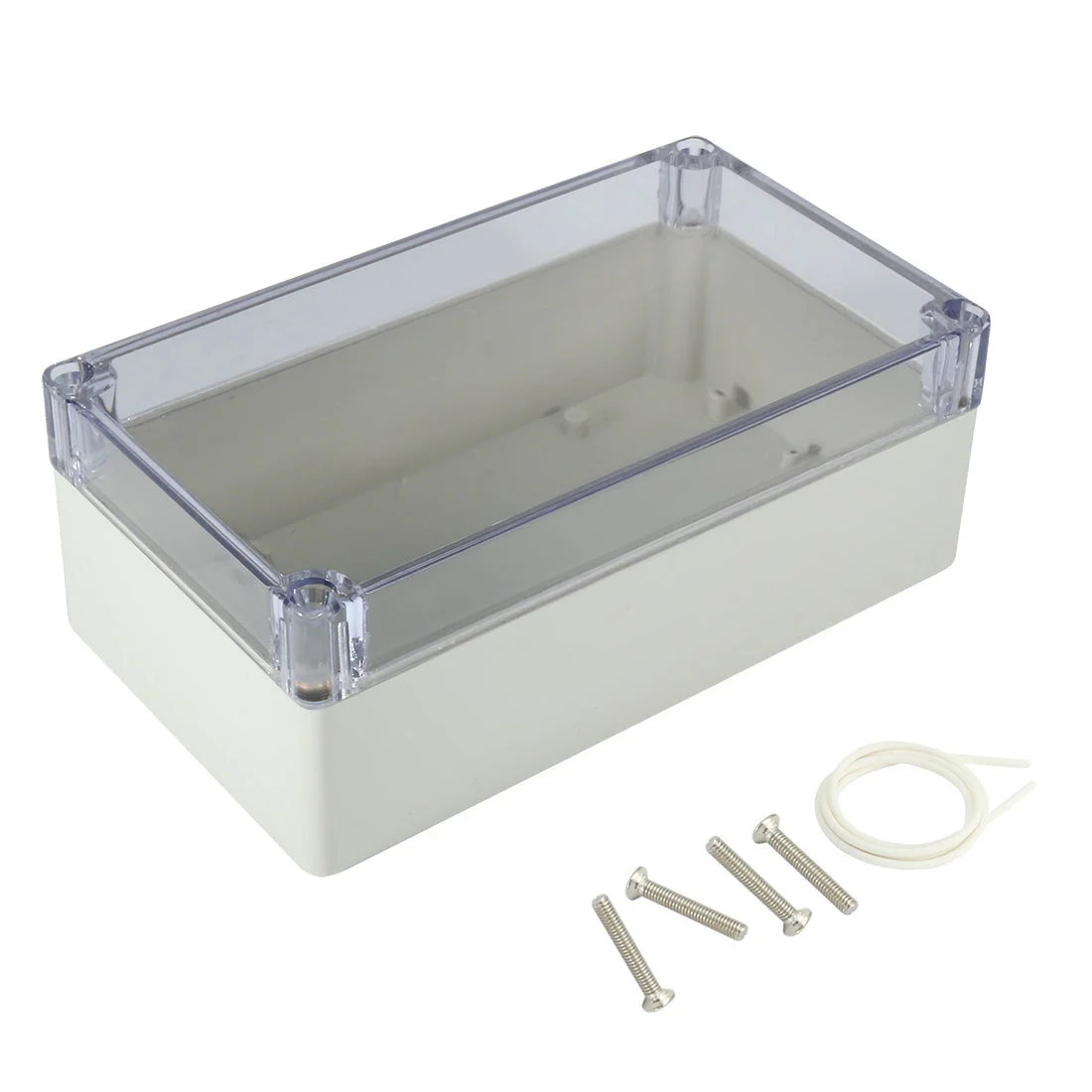 6.2"x3.5"x2.3"(158mmx90mmx60mm) ABS Junction Box Universal Project Enclosure w PC Transparent Cover