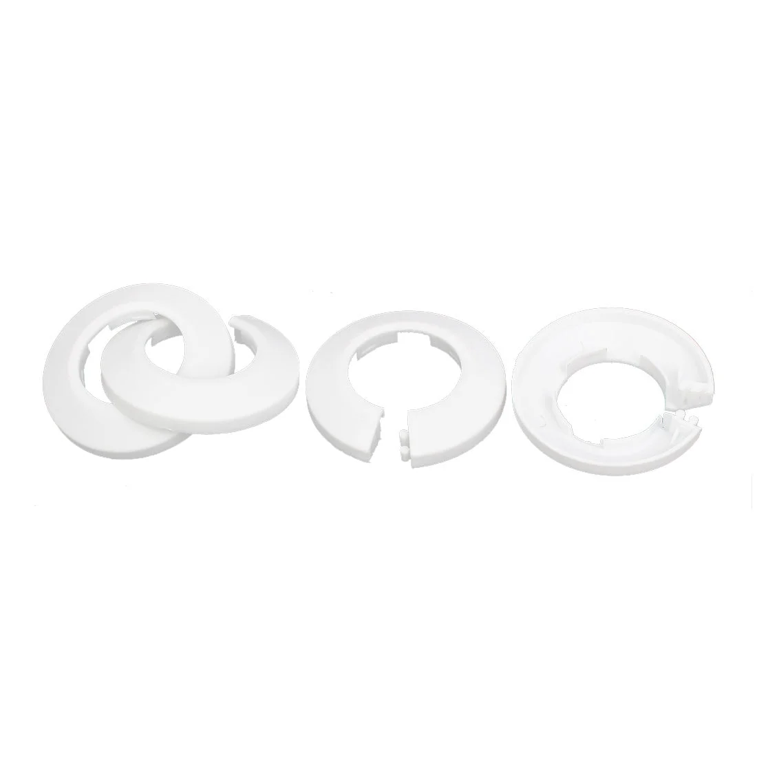 32mm Plastic Wall Flange Radiator Water Pipe Cover White 4pcs