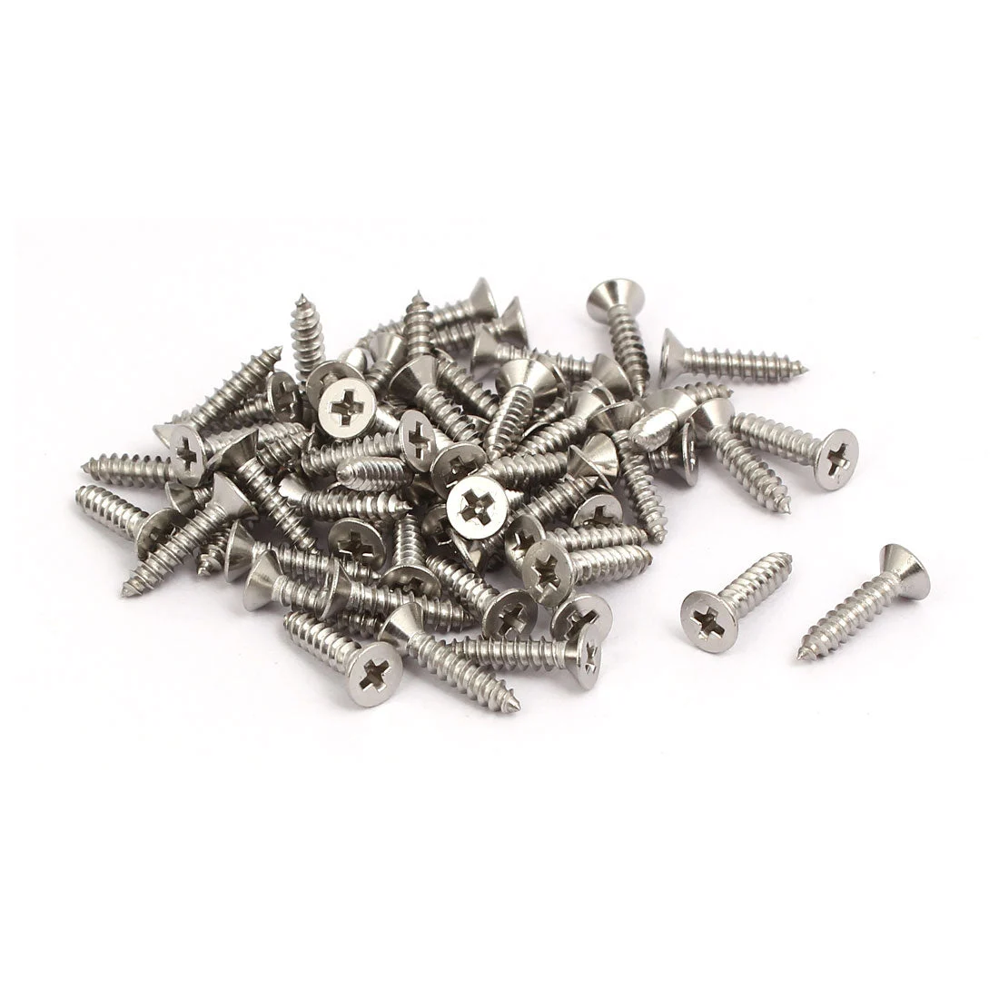 M2.9x13mm 316 Stainless Steel Flat Head Phillips Self Tapping Screw Bolt 60pcs