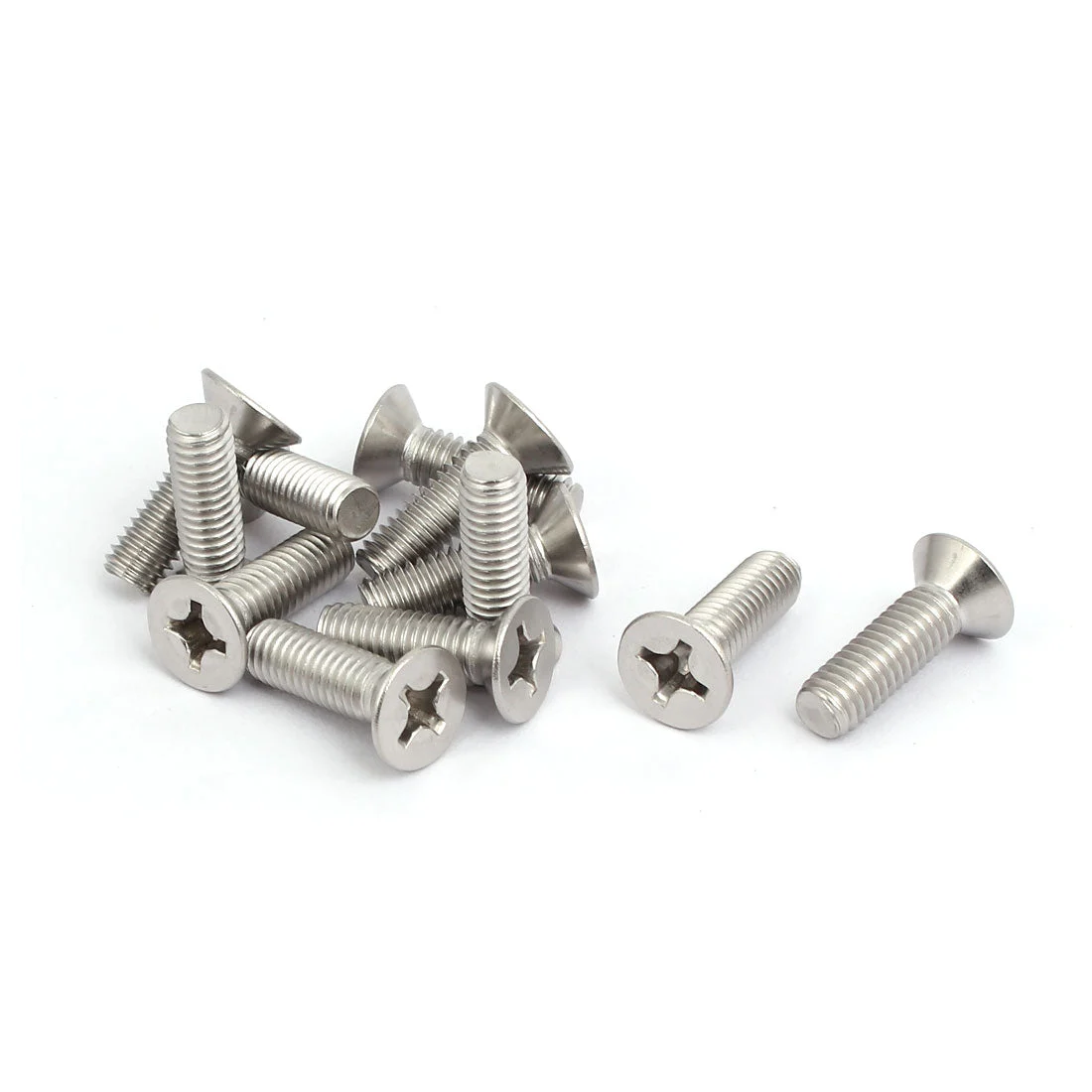 M6x20mm 316 Stainless Steel Phillips Countersunk Bolt Machine Screw 12pcs