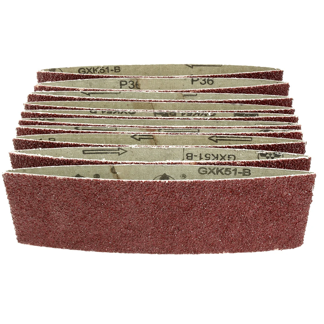3-Inch x 18-Inch Aluminum Oxide Sanding Belt 36 Grits Lapped Joint 10pcs