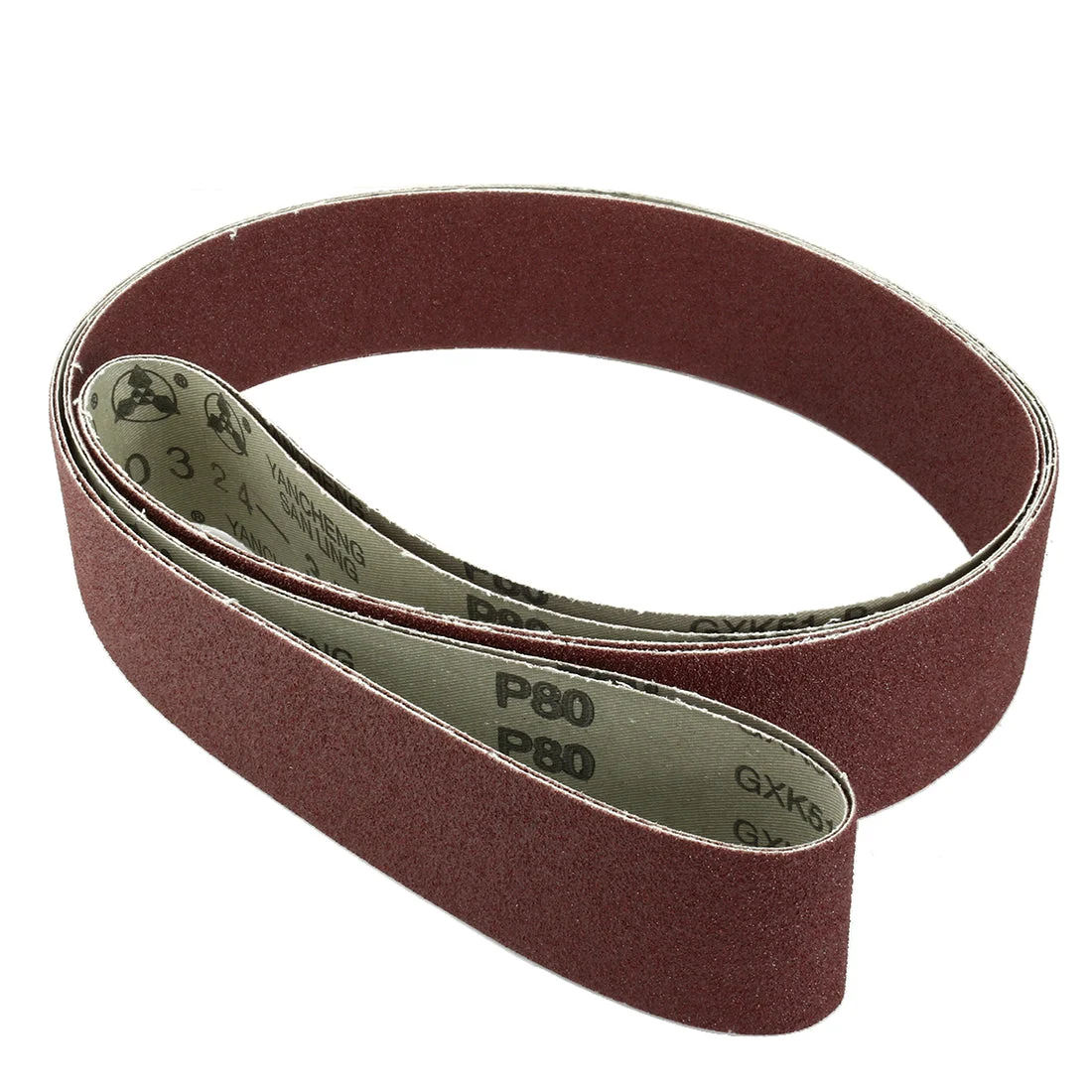 2" x 72" Aluminum Oxide Sanding Belt 80 Grits Lapped Joint 2pcs