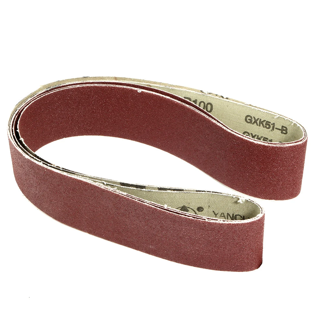 2-Inch x 42-Inch Aluminum Oxide Sanding Belt 100 Grits Lapped Joint 3pcs