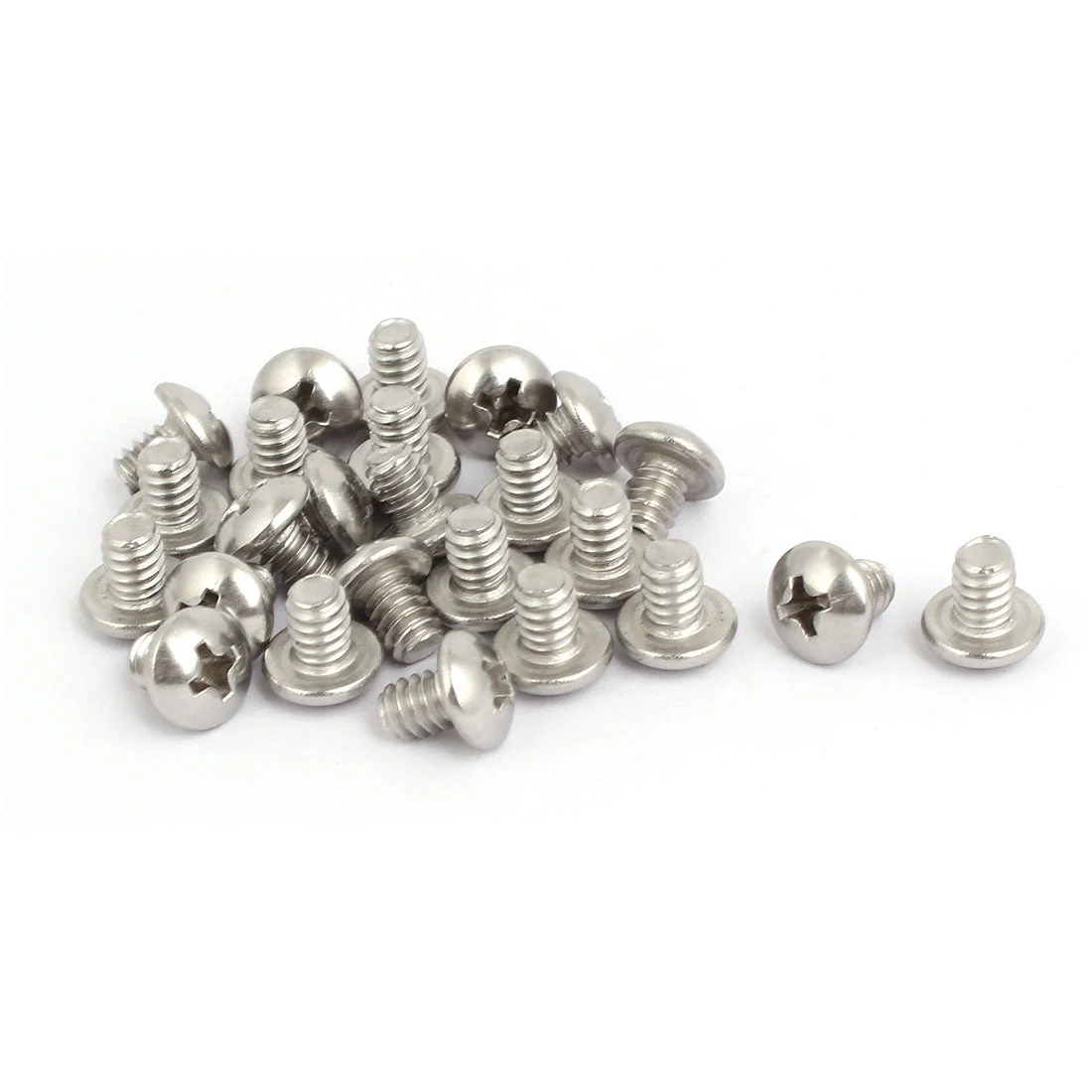 10#-24x1/4-inch 304 Stainless Steel Phillips Pan Head Machine Screw Bolt 25pcs