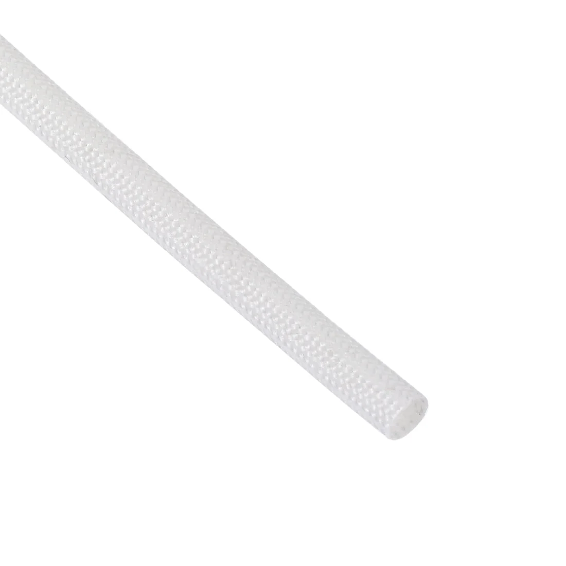 Fiberglass Silicone Rubber Insulation Retardant Self-extinguishing Sleeving 4mmx5M RoHS White