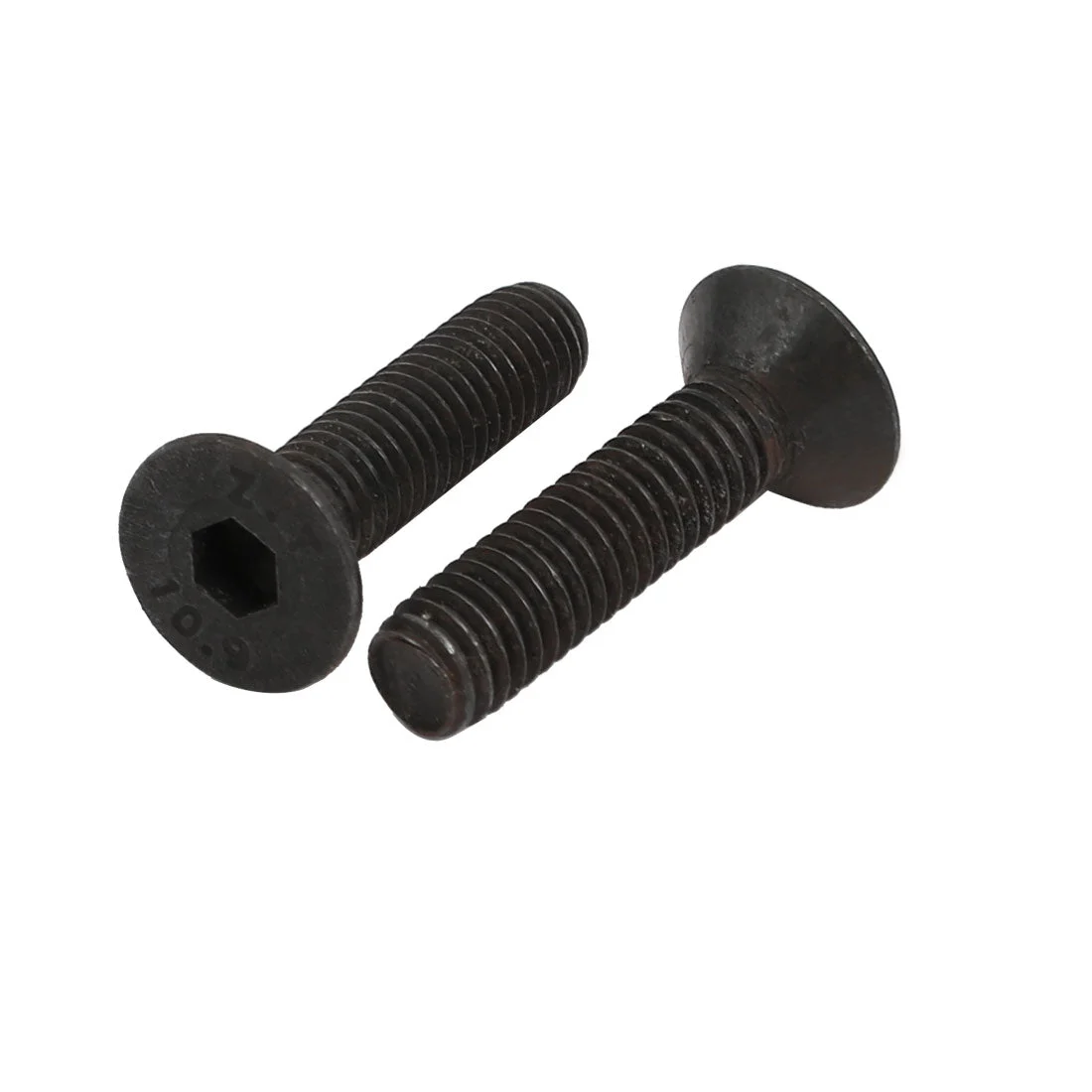 2pcs M6x25mm Flat Countersunk Head Hex Socket Left Hand Thread Bolt DIN7991