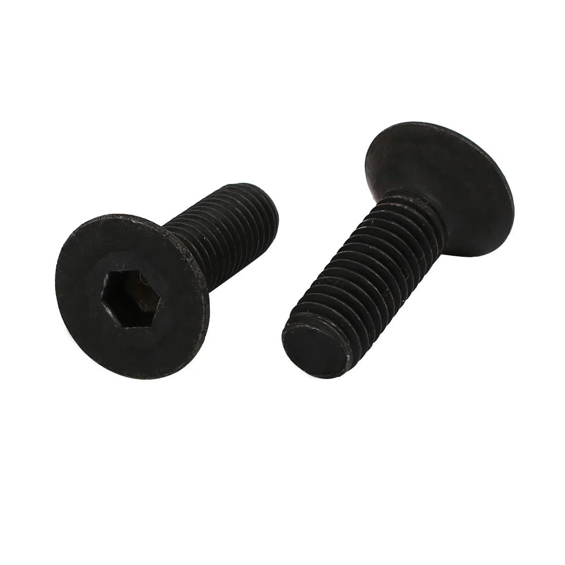 2pcs M8x25mm 10.9 Grade Flat Countersunk Head Hex Socket Left Hand Thread Bolt