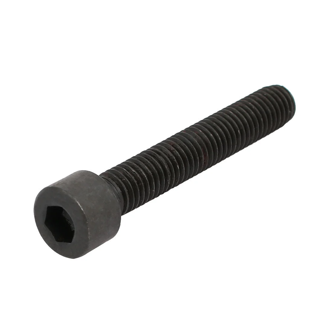 8.8 Grade M8x50mm Fully Threaded Hex Socket Drive Left Hand Thread Bolt Black