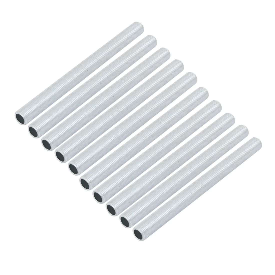 10 Pcs Metric M10 1mm Pitch Thread Zinc Plated Pipe Nipple Lamp Parts 120mm Long