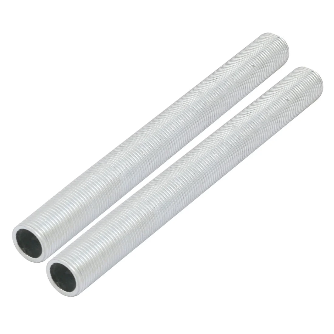 2 Pcs Metric M12 1mm Pitch Thread Zinc Plated Pipe Nipple Lamp Parts 120mm Long
