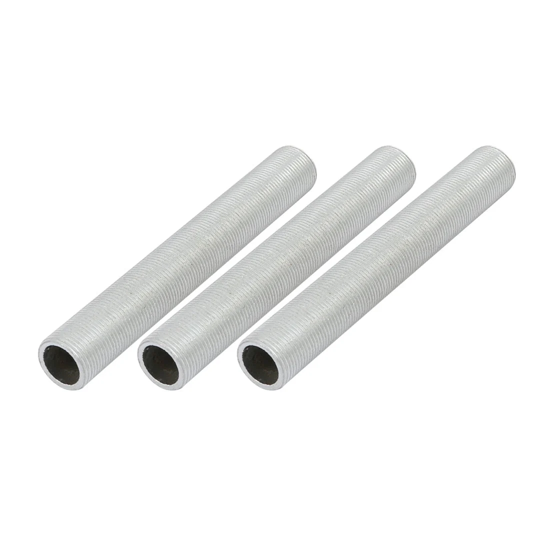 3Pcs M14 Full Threaded Lamp Nipple Straight Pass-Through Pipe Connector 100mm Length