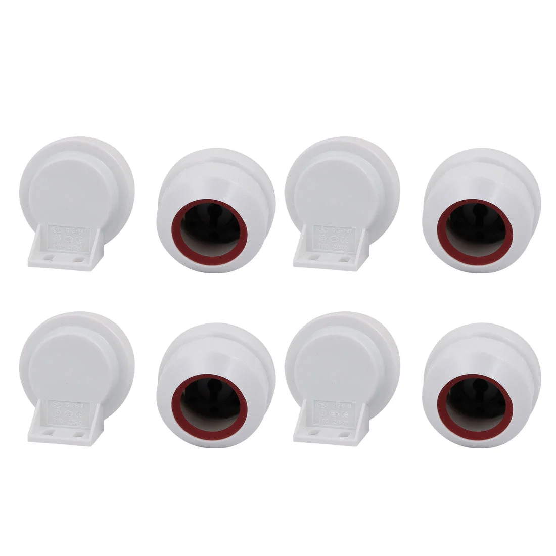 8pcs AC 500V 2A G13-F41GL T8 Light Socket G13 Base Fluorescent Lamp Holder White w Cover