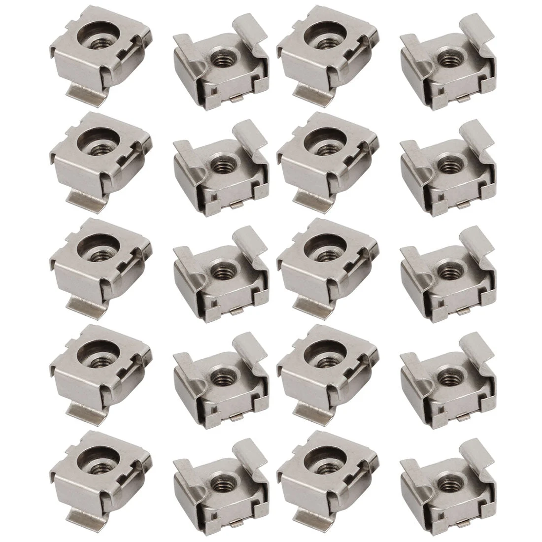 20pcs M4 Carbon Steel Nickle Plated Cage Nut for Server Shelf Cabinet