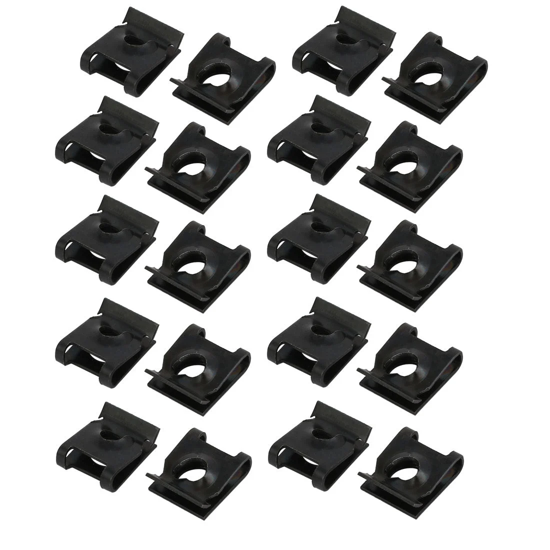 20pcs Fit M5/ST4.8 Screw 65Mn Steel Speed Fastener U Nut Black 14.5mm x 12mm