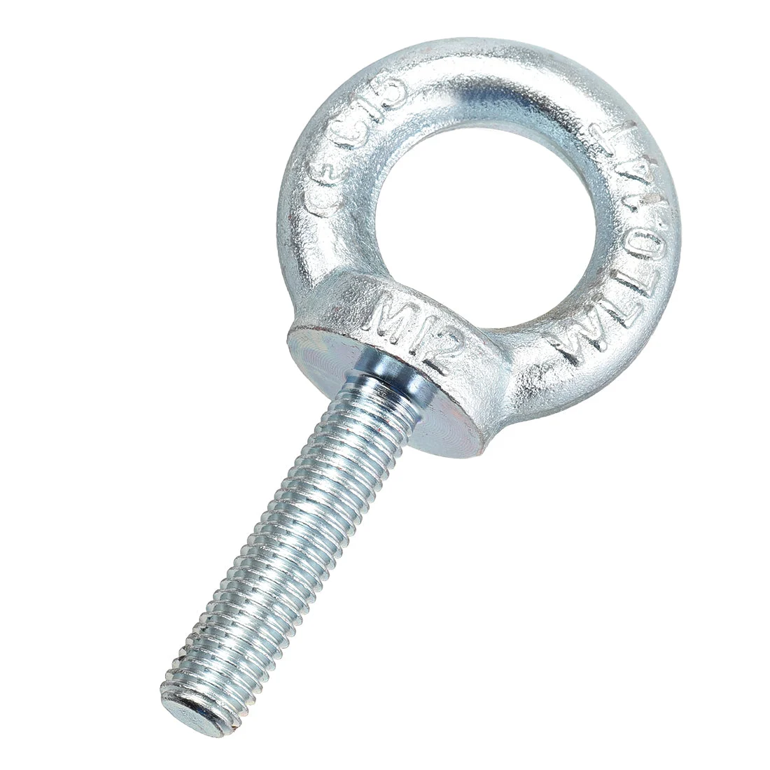 M12 Thread 50mm Shank Length C15 Carbon Steel Zinc Plated Lifting Eye Bolt 2pcs