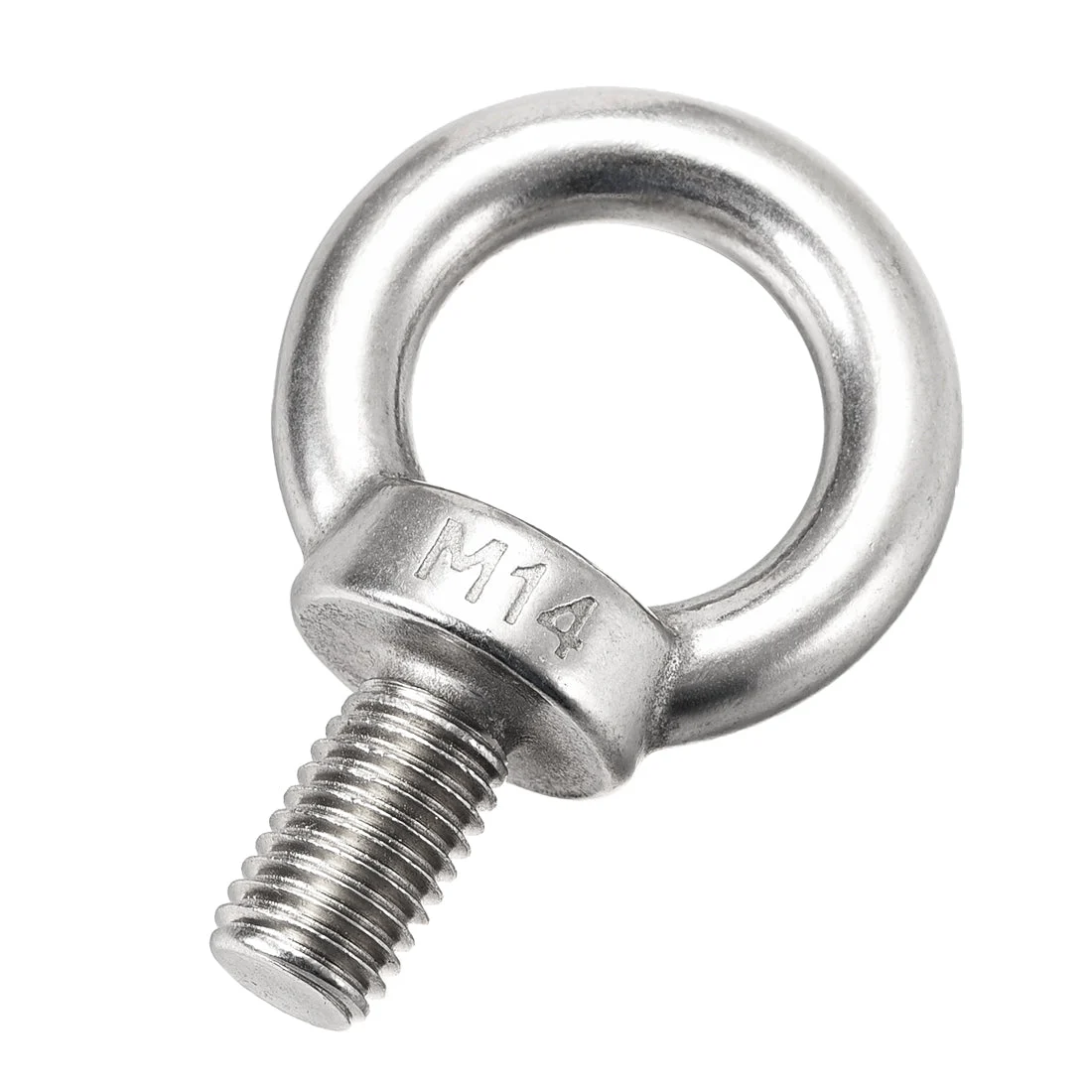 M14x25mm Thread 30mm Inside Dia 50mm Outside Dia 304 Stainless Steel Lifting Eye Bolt