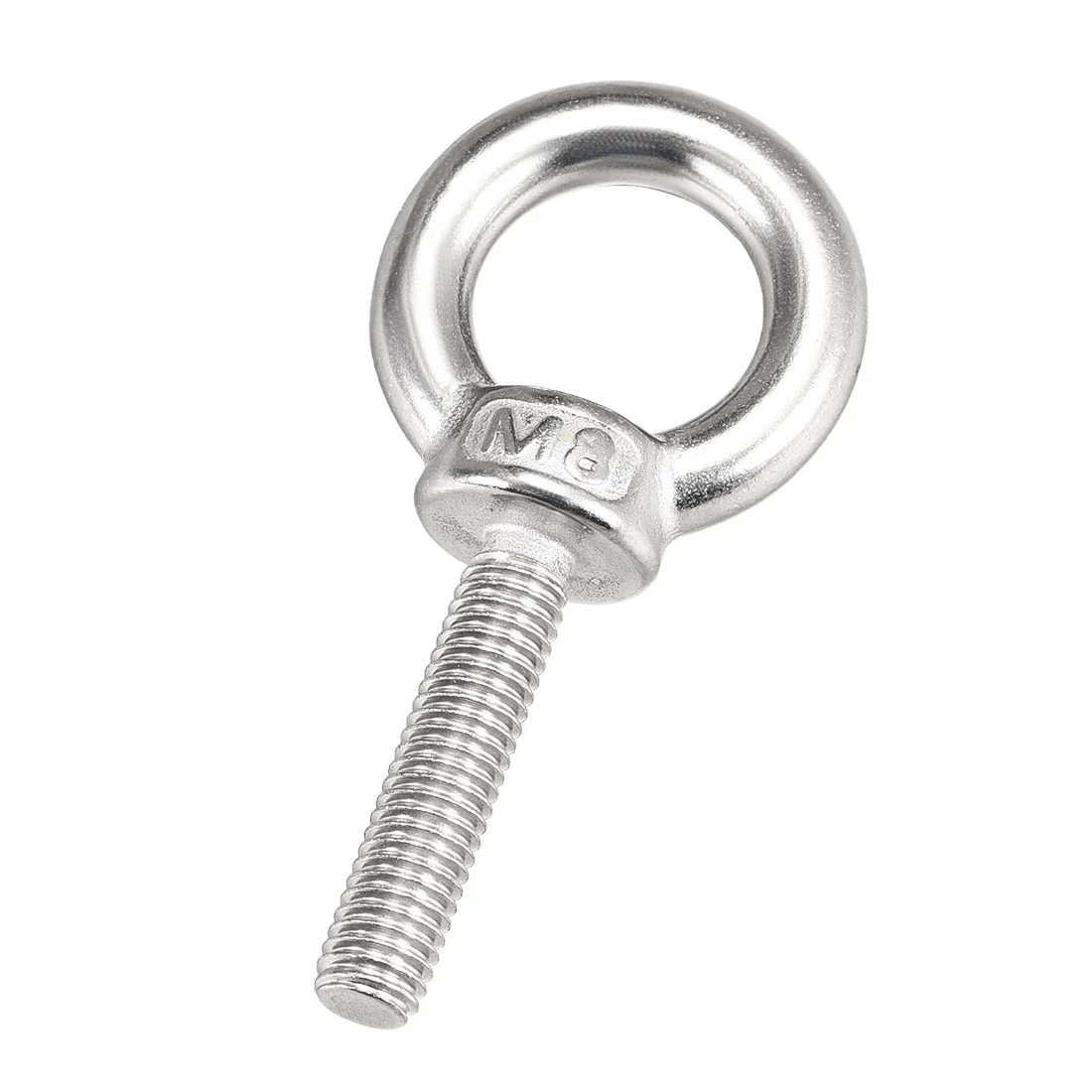 2 Pcs M8x35mm Thread 20mm Inside Dia 35mm Outside Dia 304 Stainless Steel Lifting Eye Bolt