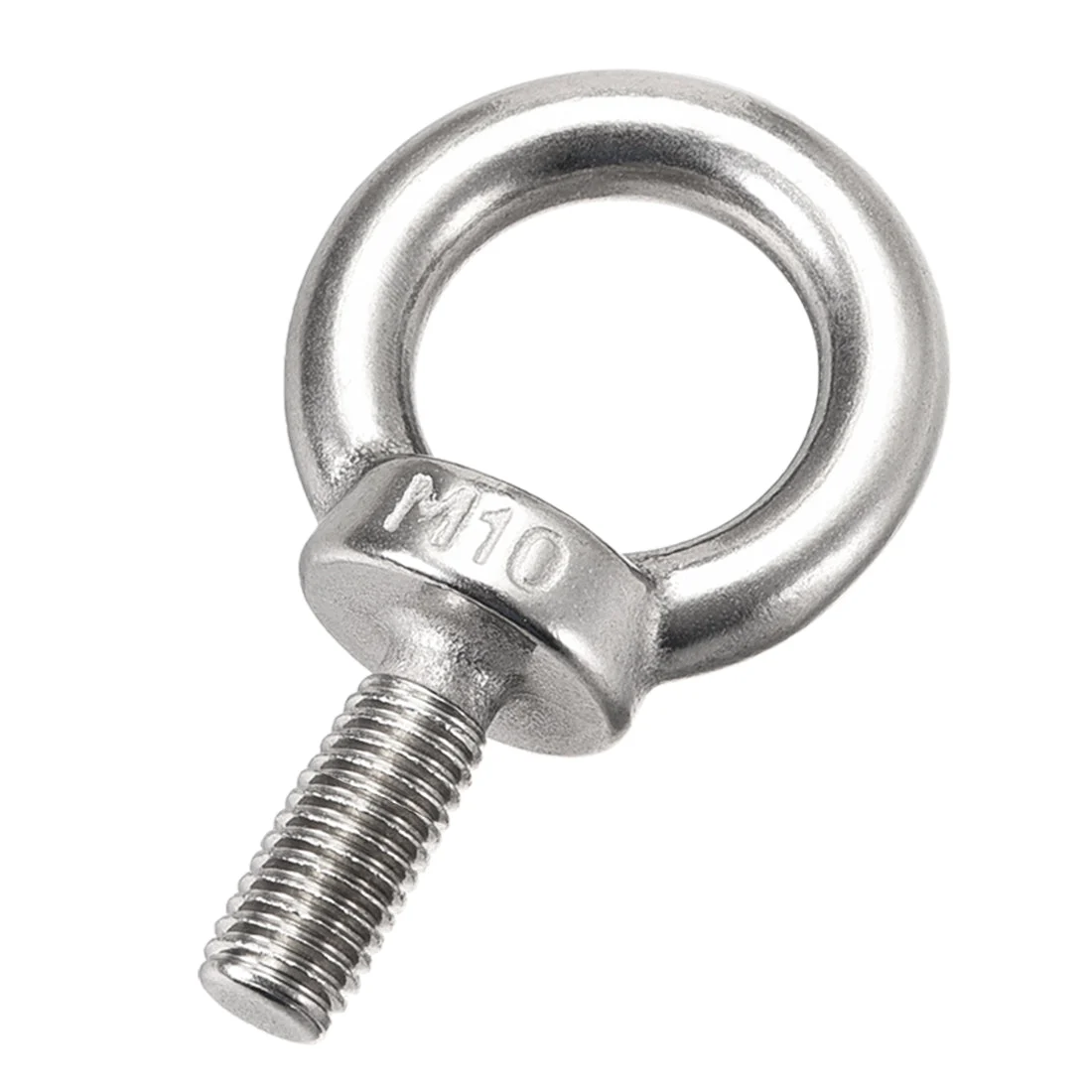 Lifting Eye Bolt M10 x 25mm Male Thread 304 Stainless Steel for Hanging, Pack of 2