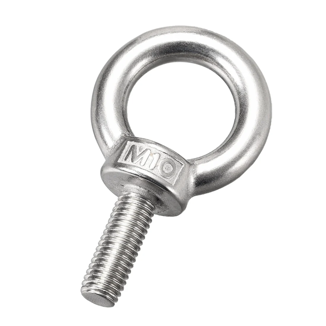 2 Pcs M10x30mm Thread 25mm Inside Dia 42mm Outside Dia 304 Stainless Steel Lifting Eye Bolt