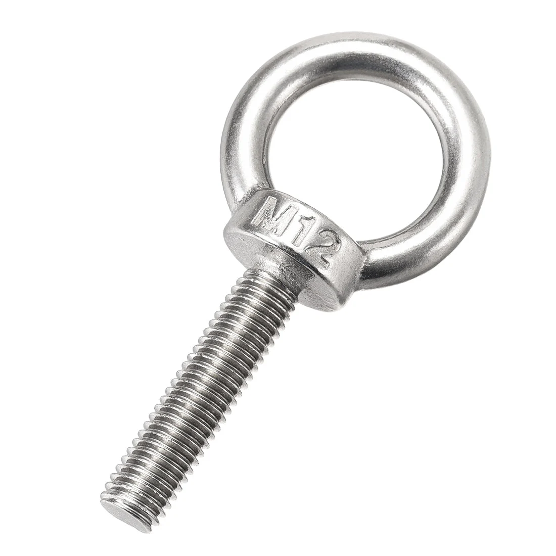 2 Pcs M12x50mm Thread 30mm Inside Dia 47mm Outside Dia 304 Stainless Steel Lifting Eye Bolt