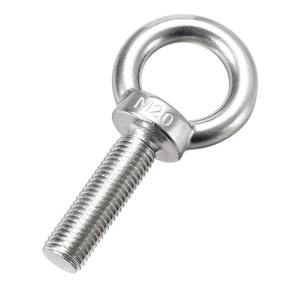 M20x70mm Thread 40mm Inside Dia 67mm Outside Dia 304 Stainless Steel Lifting Eye Bolt