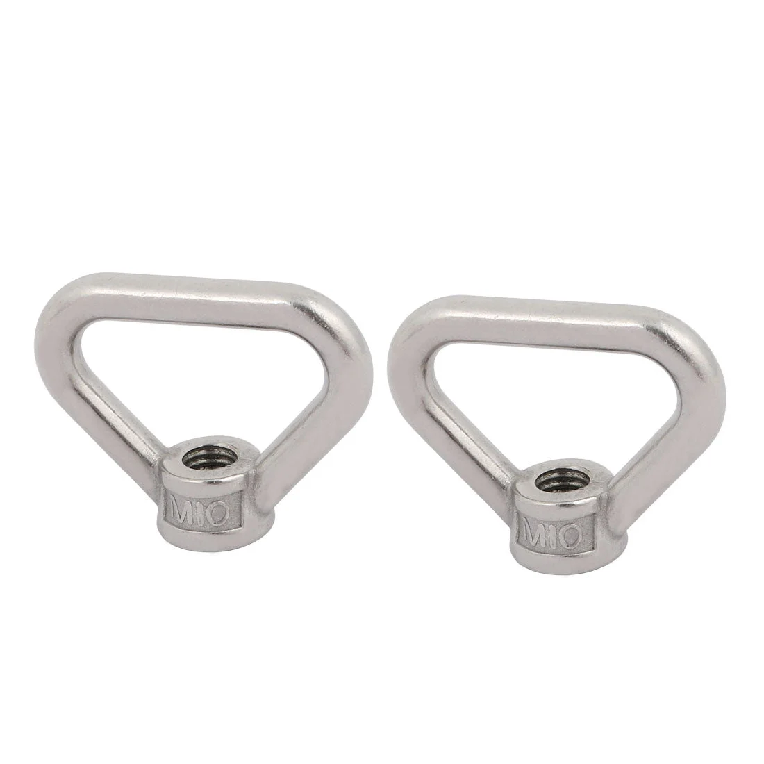 M10 Thread 304 Stainless Steel Triangle Ring Shaped Lifting Eye Nut 2pcs