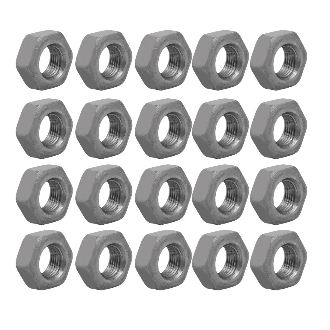 20pcs M10 Thread 1.0mm Pitch Metric Fine Thread Carbon Steel Left Hand Hex Nut