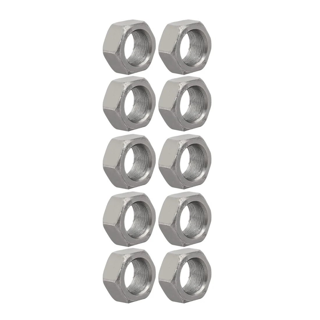 Uxcell 10pcs M20 x 1.5mm Pitch Metric Fine Thread Carbon Steel Left Hand Hex Nuts
