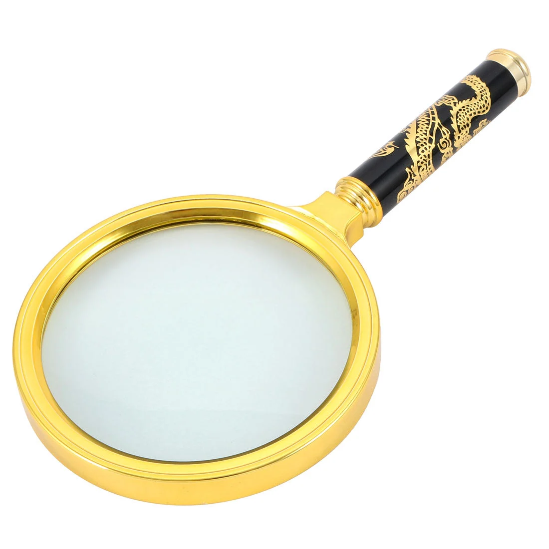 Uxcell Handheld Metal Magnifier Magnifying Glass Book Illuminated Magnifier 10X