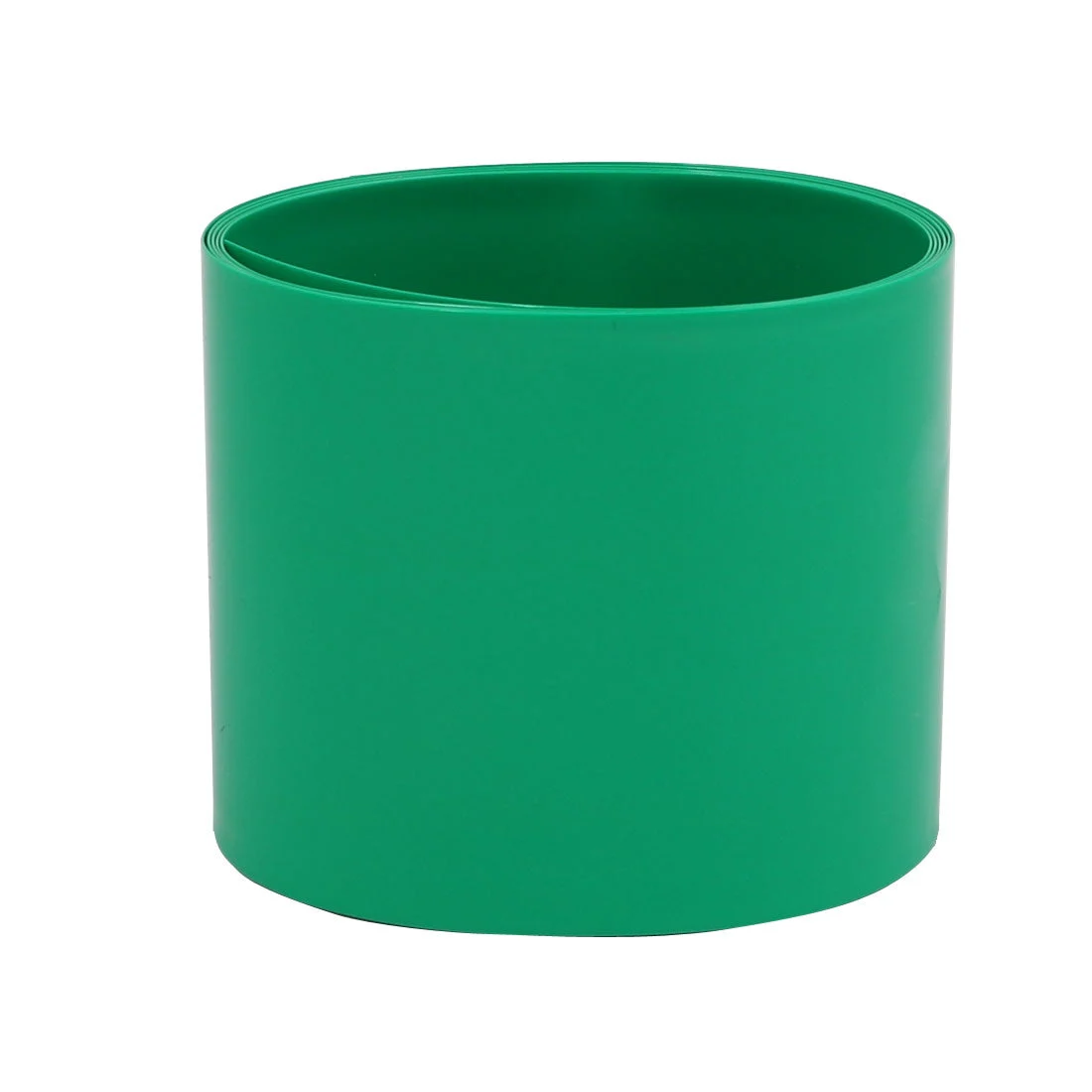 55mm Flat Width 1M Length PVC Heat Shrinkable Tube Green for AAA Batteries