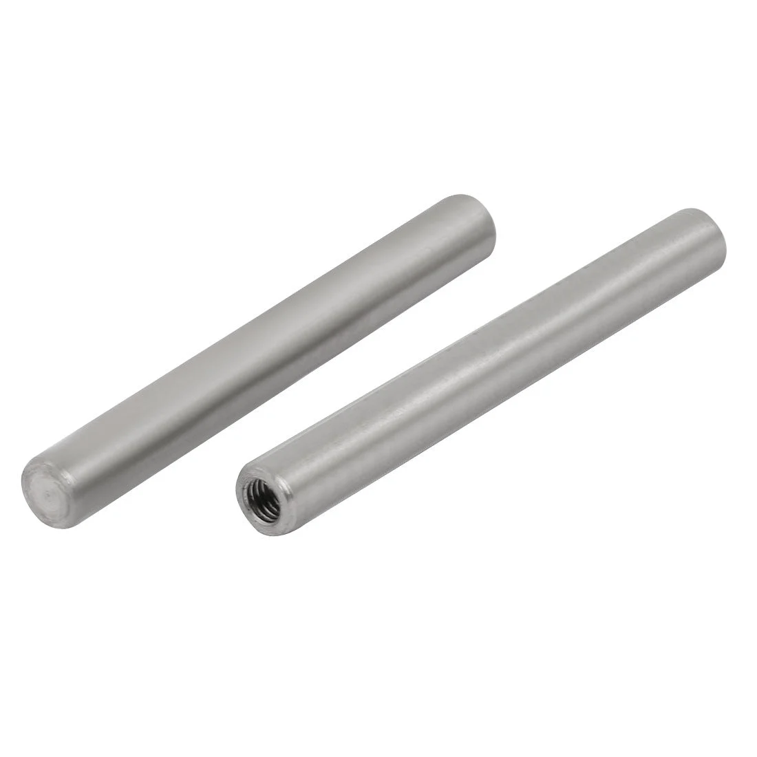 304 Stainless Steel M5 Female Thread 8mm x 70mm Cylindrical Dowel Pin 2pcs