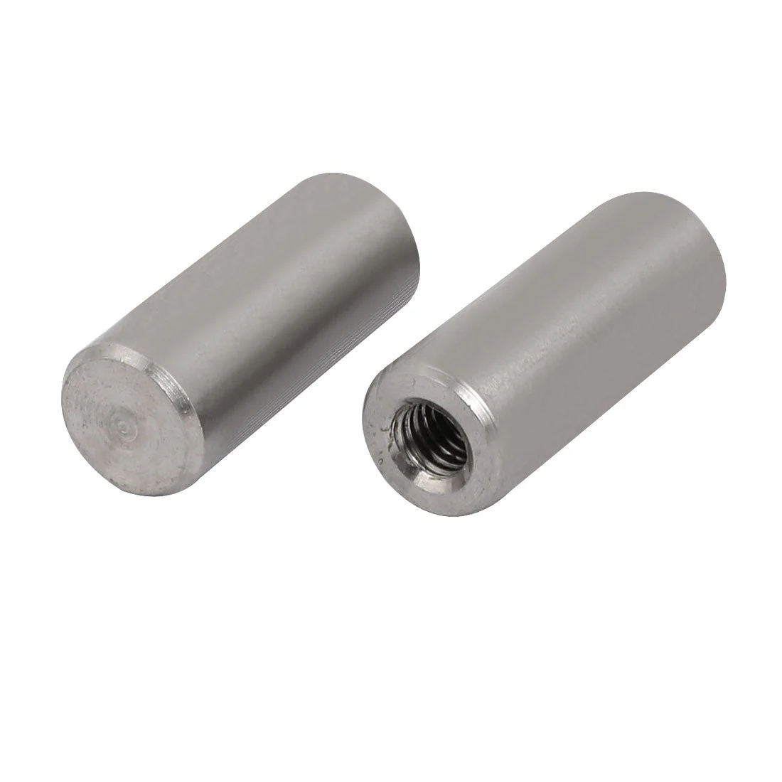 304 Stainless Steel M6 Female Thread 12mm x 30mm Cylindrical Dowel Pin 2pcs