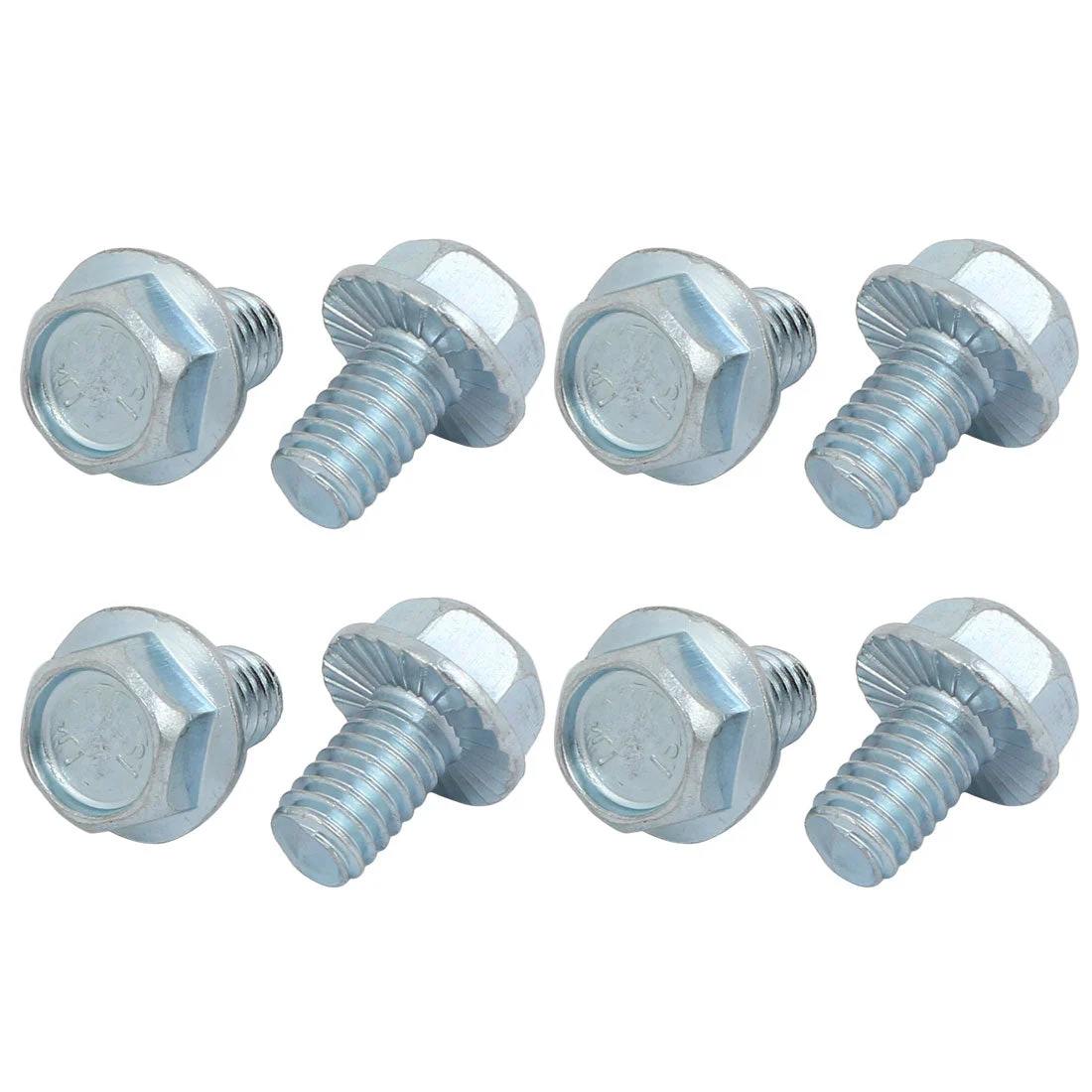 8Pcs 5/16-18 x 1/2 Inch Thread Carbon Steel Hex Serrated Head Flange Screw Bolt